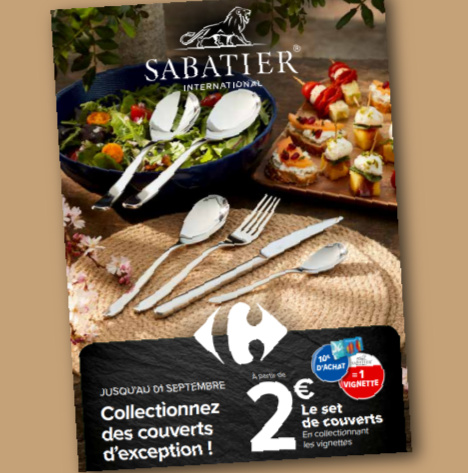 Carrefour vignettes Sabatier couverts  partir de 2